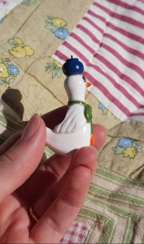 Blueberry Goose on the Loose Charm - Goose Girl Charm