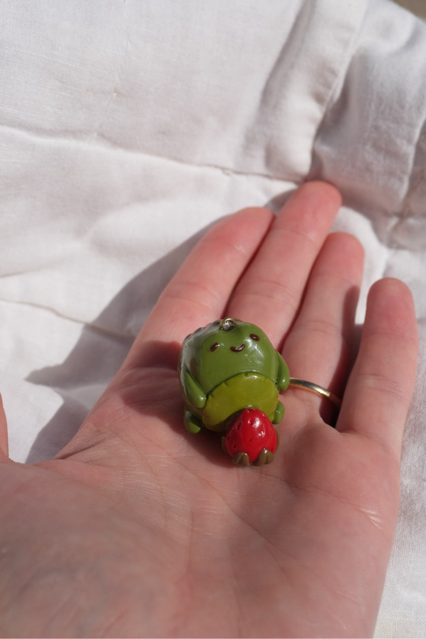 Strawberry Froad Charm