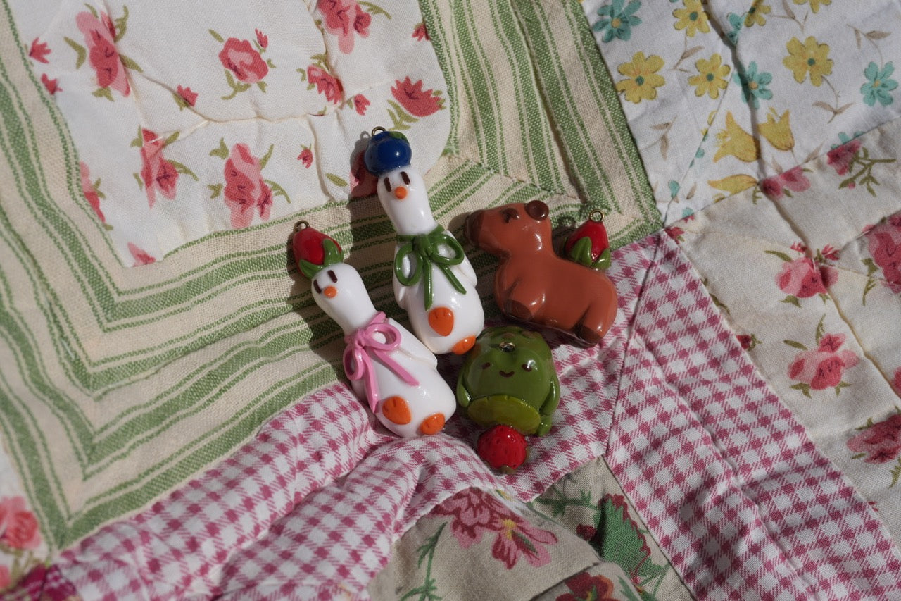 Strawberry Froad Charm