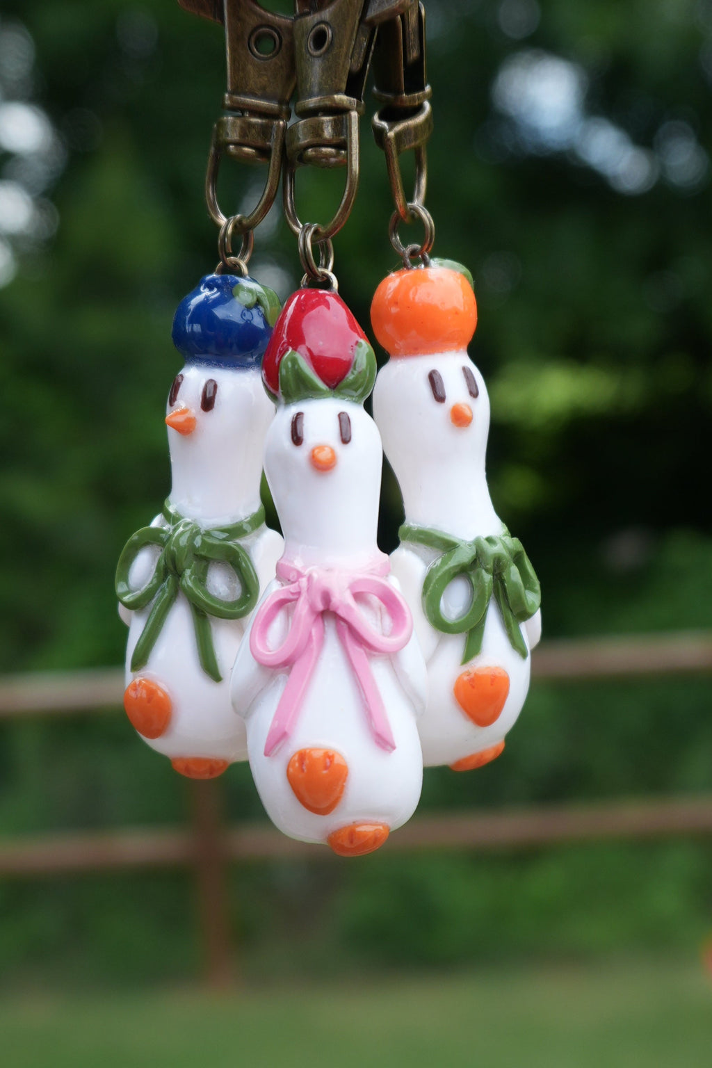 TAILLESS Strawberry Goose on the Loose Charm - Goose Girl Charm