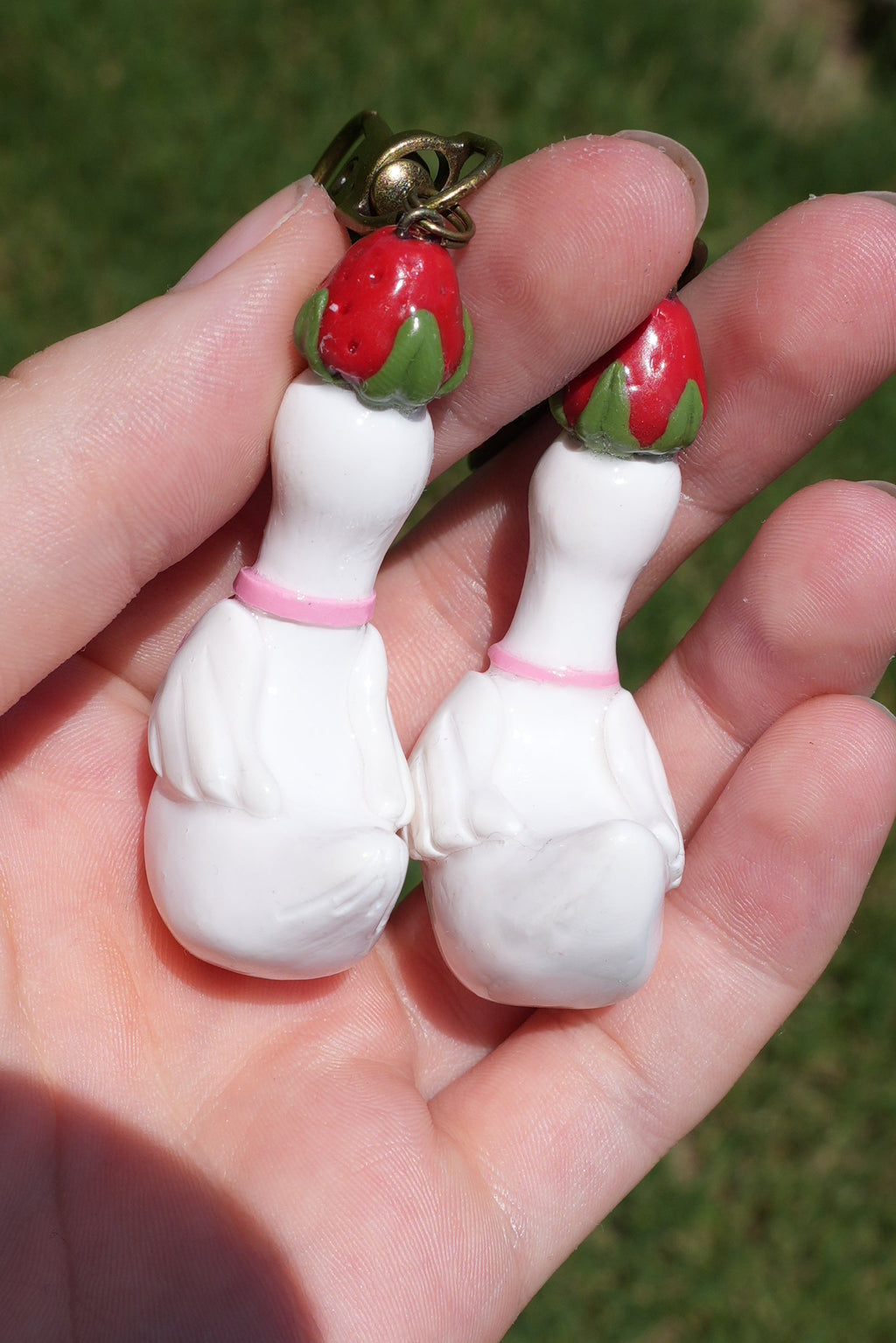 TAILLESS Strawberry Goose on the Loose Charm - Goose Girl Charm